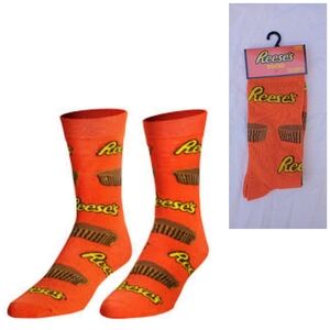 Reese's Peanut Butter Cup Socks Novelty Gift Funky Unique Fun Fashion Apparel
